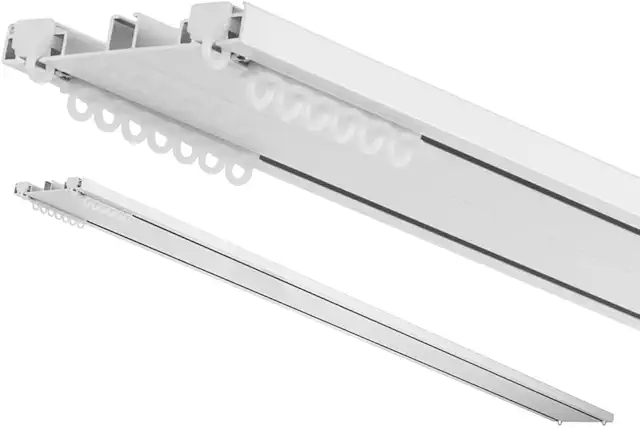 Binario tenda a soffitto per tende arricciate 2 canali manuale in alluminio
