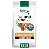 Nutro Natural Choice Senior Dog Food Dry Recipe, Chicken and Brown Rice Recipe, Dry Dog Food, 13 lb. Bag