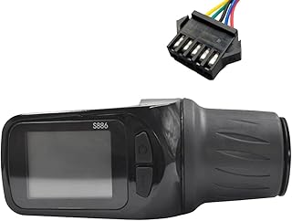 Daroplo 1 Piece 24V 36V 48V 60V S886 Ebike LCD Display Panel Adjust + Twist Throttle Fit For Electric Scooter Bicycle (SM Plug 5PIN)