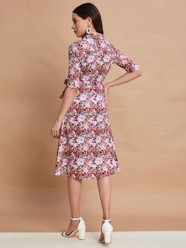 Image of Selvia Western Crepe Printed One Piece Fit & Flare