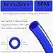 8mm OD 5mm ID Air Compressor PU Line Hose Tube For Industry Air Brake System Or Fluid Transfer 10Meter 33ft(Blue)