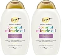 Ogx Extra Strength Damage Remedy + Hydrating & Repairing Coconut Miracle Oil Conditioner For Damaged & Dry Hair 385mL (Pack of 2)