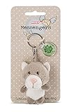 Nici 47530 Schlüsselanhänger graue Katze Plüsch 7cm Kleeblatt Glücksklee