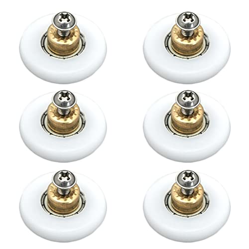 Sctmda Ruedas para Puerta de Ducha 6 Piezas Ruedas de Repuesto para Puerta de Ducha Correderas para Puerta Corredera de Cristal Baño Ruedas de Ducha para Piezas de Repuesto de Baño 20mm