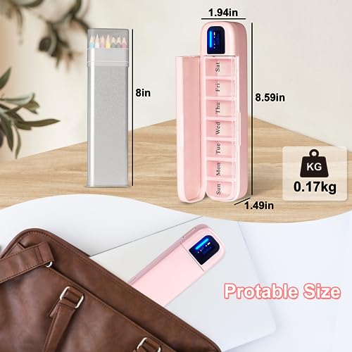 Colorwing Weekly Smart Pill Organizer With App, Portable Daily Pill Box 7 Day With Sound Alarm And Light Remind, Pretty Travel Pill Case, Pill Dispenser With Medication Record thumb #5