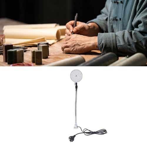 15W 1500lm 6500k Lumière Blanche avec Col en Ajustement Réglable à 360 Degrés, pour Atelier CNC Lathe Moulinling Workbench Industriel (Prise UE)