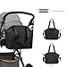 jiahesuw Handbag Pushchair Hanging Bag Shoulder Bags Crossbody Bag for Women Large Capacity Mom Bag Travel Soft Diaper Bag Black