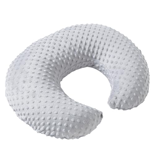 Image of Pillowcase for Nursing Pillow and Positioner for Breastfeeding and Bottle Feeding, Propping Baby, Tummy Time, Baby Sitting Support, Awake-Time Support, Pillow Cover Only (Grey)