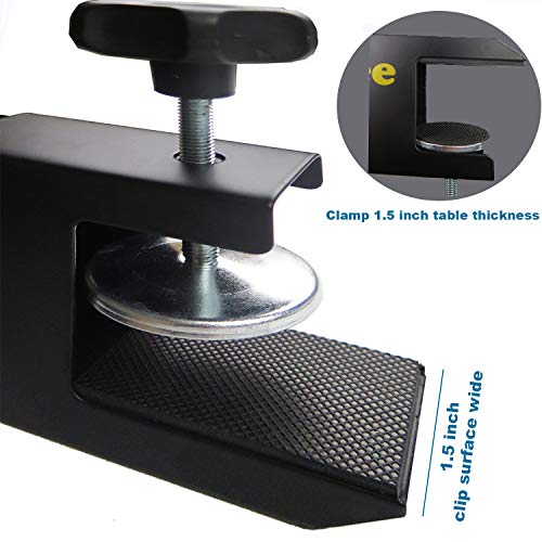 Comesee Professional Table Tennis Ping Pong Net Post Set Strength Screw Clamp With Net Clip Insert, 1.5 Inch Width Grip Holder, Tension And Height Adjustable Easy Set Up (Black) #TOP3