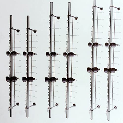 Organizador de almacenamiento de gafas de pared con cerradura y puerta de vidrio templado para tienda óptica, soporte de exhibición de gafas de sol