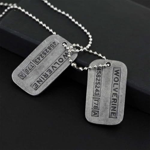 doppelseitige Erkennungsmarken an 50,8 cm Kette für Kostüm, Cosplay, Requisite, Militär-Erkennungsmarken aus Edelstahl