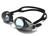 EnzoDate optische Brille Hyperopie RX + 1 bis + 8 Myopie - 1 bis-8 Erwachsene Kinder unterschiedliche Stärken für jedes Auge Schwimmen(Kraft: +2,Schwarz)