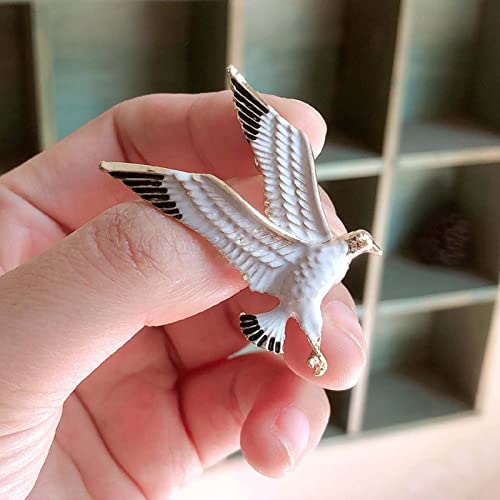 Hetica Seagull Pin Women Animal Bird Brooch Safety Brooch Pins, Enamel Pins For Clothing Backpack Hat Decoration, Mother's Day Valentine's Day Anniversary Birthday Gifts For Women #TOP1