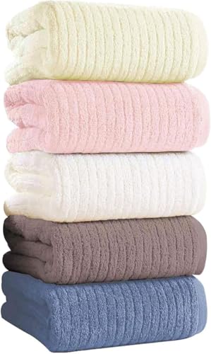 バスタオル 60*120cm フェイスタオル 強い吸水速乾 タオル ホテル仕様 手ぬぐい 大判 速乾 耐久性 ふわふわ 肌触り 瞬間吸水 5枚組