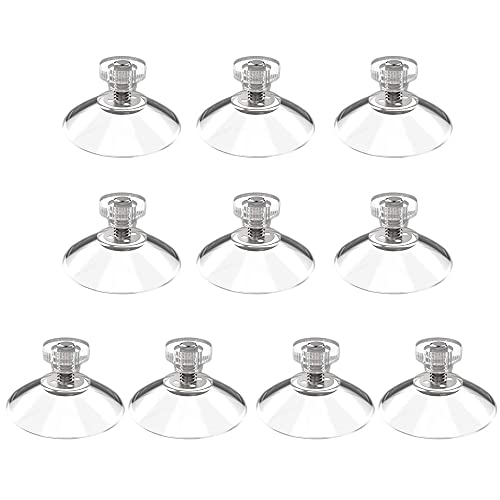 Ventosa, 10 Piezas de Soporte de Succión Adhesivo Extra Fuerte, Ventosas de Plástico Sin Gancho, Ventosas para Vidrio, para Ventana, Vidrio, Baño, Cocina (M5 Diámetro 40 mm) Cover