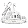 HYPERLITE High Bay Led Lights 100W 14,000LM (140lm/w) 5000K CRI>80 1-10V Dimmable 5' Cable with 110V Plug Hanging Hook Safe Rope UL Listed High Bay Led Light for Warehouse Gym Workshop