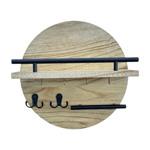 F Fityle Mensola portaoggetti da parete, portachiavi, porta decorativo multiuso in legno da parete, ganci per chiavi sospesi per camera da letto, stile, Style D