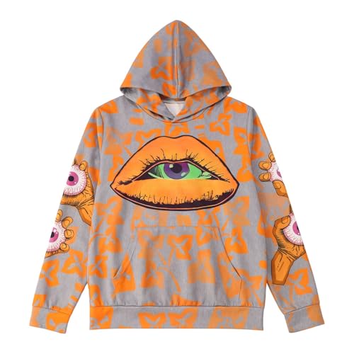Sweat à capuche Halloween homme en coton-polyester avec imprimé numérique HD