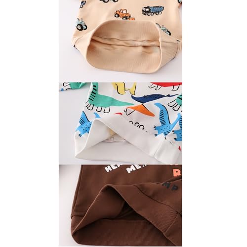Image of Toddler Boys Crewneck Sweatshirt, Cotton Long-Sleeve Pullover Cartoon Print