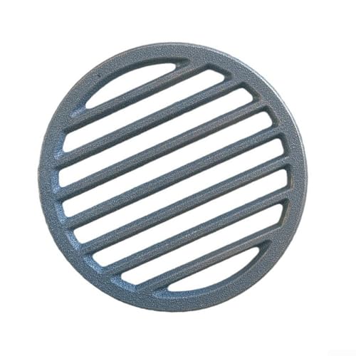 Honseadek Grille ronde en fonte, pièce de rechange robuste, circulation d'air optimisée pour une combustion efficace, placement sûr des bûches (15 cm)