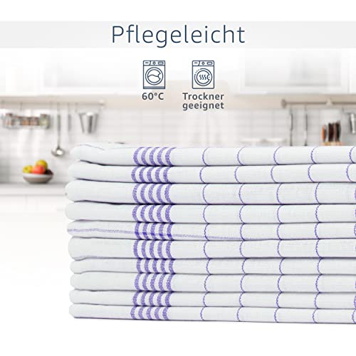 Foto von Amago - 10er Pack Geschirrtücher, 100 prozent Baumwolle, 50 x 70 cm - Blau