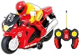 PowerTRC Unleash The Ultimate Racing Thrill | 360 Degree Rotate Spinning RC Race Motorcycle | Remote Control Race Biker with Dazzling Light and Sound Effect for Kids (Red)