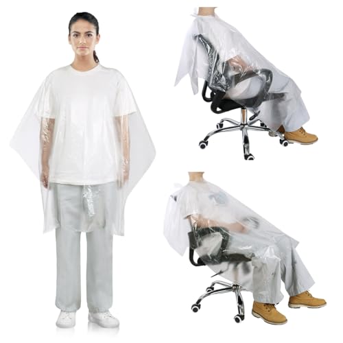 LOPHE Einmalumhänge, 50 Stück Einweg Umhang 130x110 Cm, Einweg...
