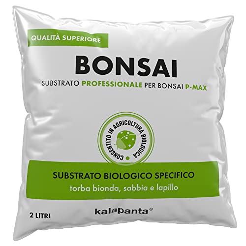 Kalapanta - Terriccio per Bonsai - Mix Torba Bionda, Sabbia e Lapillo, 2 Litri - Biologico Qualità...