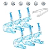 Livdouyu 6 Stück Ohrlochpistole Einweg-Ohr Piercing mit Ohrstecker, Ohrpiercing Werkzeug für Damen Herren, Sicherheits Ohrringe Selber Stechen, mit 1 Untersttzen Gert