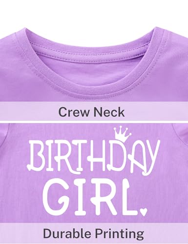 Birthday Girl Shirt Toddler Baby Girls Birthday Outfit Cotton T-Shirt Size 2-10 Years4