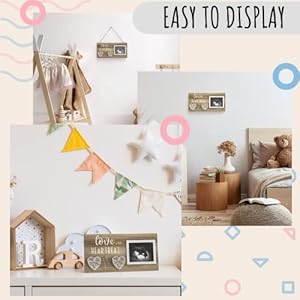 Baby Sonogram Picture Frame for Standard 4 x 3 Ultrasound Photo Pregnancy Announcements Ideas Gender Reveal Baby Shower Gifts New Mom Expecting Parents to Be Keepsake Gift