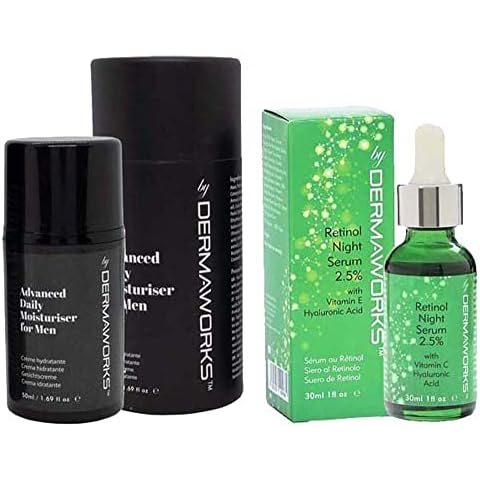 Dermaworks Men's Anti-Ageing Set: Retinol Serum + Men's Moisturiser Cover