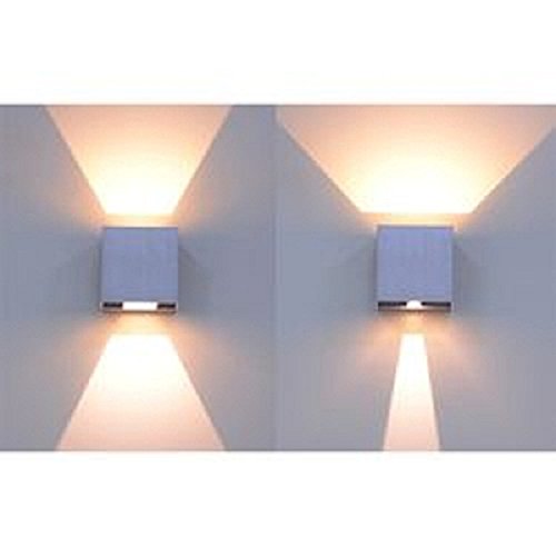 Applique da parete a LED per esterni a luce bianca, lampada da parete per interni bianca 6000K,angolo del fascio regolabile,impermeabile per soggiorno | Leroy Merlin