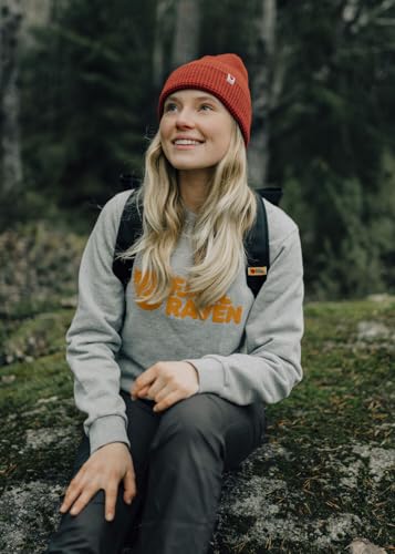 Image of Fjallraven Logo Sweater Women's Sweatshirt - Soft Fleece, Classic Crewneck, Organic Cotton Blend - Hiking, Travel