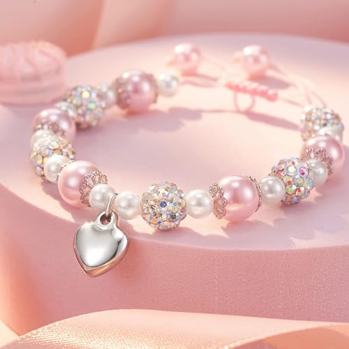 You're Awesome Bracelet Natural Stone Bracelet Heart Charm Bracelet Adjustable Beaded Bracelet Birthday Gifts for Friends2