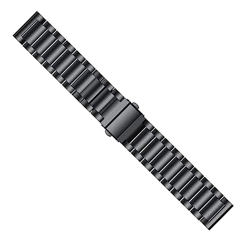 Bracelet de montre acier inoxydable pour smartwatch Vivoactive en noir