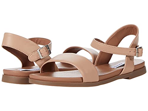 Steve Madden Women's Dina Flat Sandal, Nude Leather, 8 #TOP28