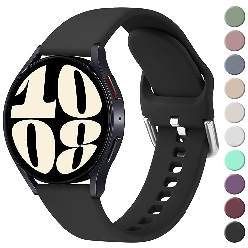 VANCLE Armband für Samsung Galaxy Watch 4/5/6 40mm 44mm /Galaxy Watch 5 Pro 45mm/Galaxy Watch 4 Classic 42mm 46mm/Galaxy Watch 6 Classic 43mm 47mm Damen Herren, 20mm Neues Silikon Ersatz Uhrenarmband