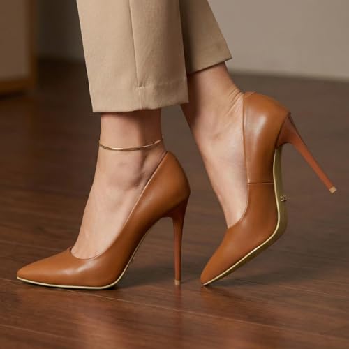 Image of Womens High Heels 4 Inch Closed Pointed Toe Pumps Stiletto Heels for Women Dress Sexy Wedding Pumps