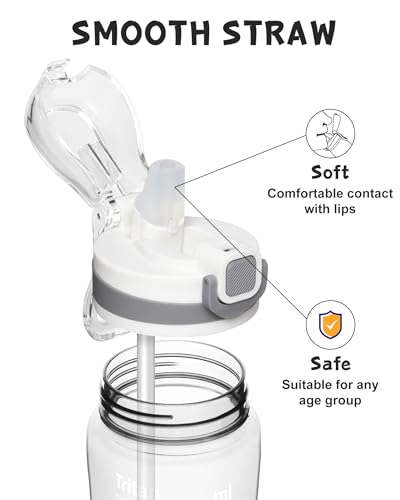Image of Opard Peak Water Bottle with Straw Cap, BPA-Free, Leak Proof Flip Top Bottle