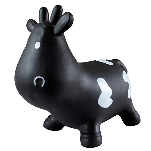 AppleRound Inflatable Ride-on Bouncy Animal Hopper – Horse, Cow or Unicorn – Kids Space Hopper Bouncer with Hand Pump – Jumping Toy for Indoor/Outdoor Play - Thumbnail 2