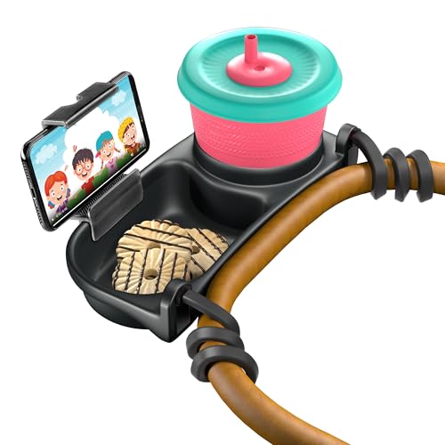 Image of Swanoo Universal Stroller Snack Tray with Phone Holder | Compatible with Nuna Mockingbird Bugaboo Uppababy | Stroller Bumper Bar Tray Attachment | Baby Toddler Disneyland -Single Pack