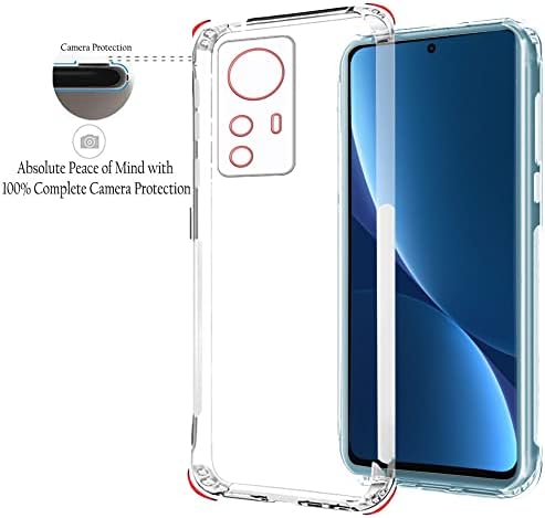 TheGiftKart Back Cover Soft Case for Xiaomi 12 Pro 5G | Best Camera Protection | Inbuilt Dust Plugs & Anti-Slip Grip | Ultra Clear Slim Back Cover Case for Xiaomi 12 Pro 5G (Silicone | Transparent)