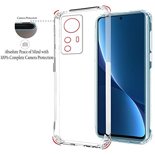 TheGiftKart Back Cover Soft Case for Xiaomi 12 Pro 5G | Best Camera Protection | Inbuilt Dust Plugs & Anti-Slip Grip | Ultra Clear Slim Back Cover Case for Xiaomi 12 Pro 5G (Silicone | Transparent)