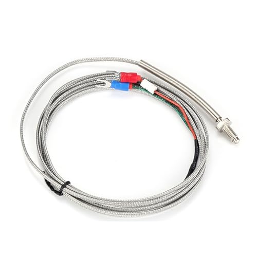 Termopar tipo J M8 WRNT-02 de 1m evita errores de lectura por vibraciones industriales