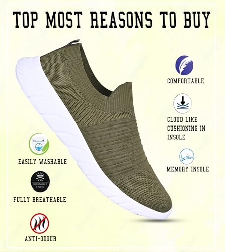 Image of SKITTER Men's Lightweight Slip-On-Shoes Polyester Material Black Color Footwear (GN-110)