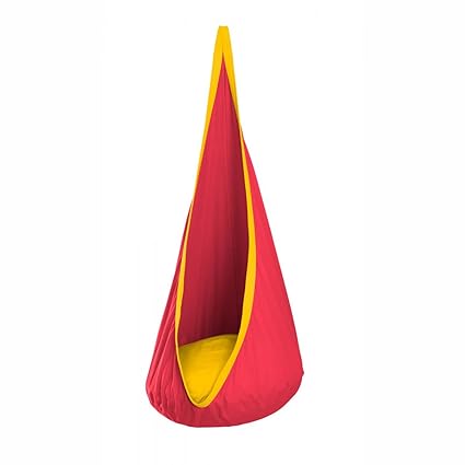 Slack Jack Kids Nest Swing | Cotton Hanging Jhula for Indoor and Outdoor | Sensory Swing for Kid | Hanging Swing Chair for Bedroom for Ages 3-12 Years | Includes Accessory (Lady Bug, Load Cap 40 Kg)