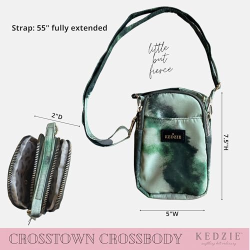 KEDZIE Crosstown Crossbody Zipper Bag with Adjustable Strap3
