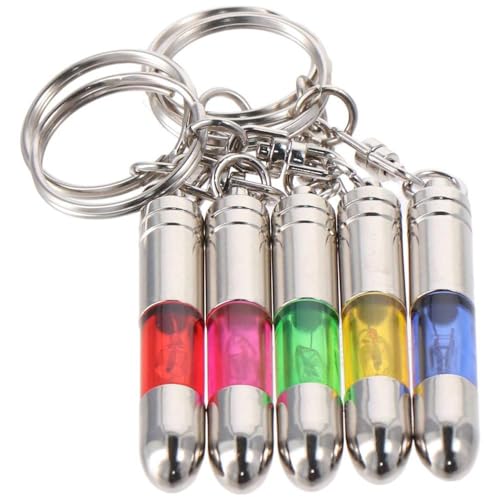 SHUATI Car Anti-Static Keychain 5 Packs Metal Anti Shock Silver