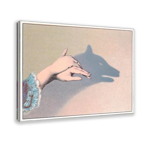 Impression sur toile vintage loup décoration murale bureau cadre suspendu 20x30